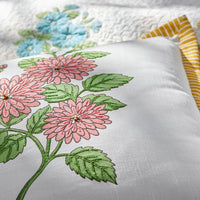 Lily Garden Decorative Square Pillow Cover - White Multi,White Multi
