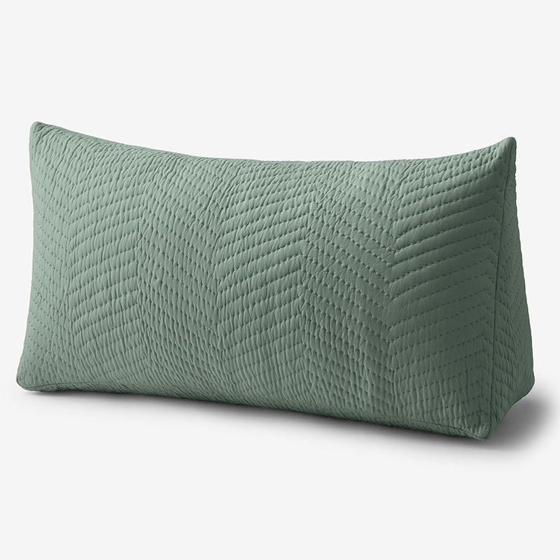 Voile Reading Wedge Pillow Cover - Jade, Large,Jade