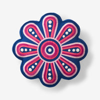 Decorative Shaped Pillow - Navy Flower,Navy Flower