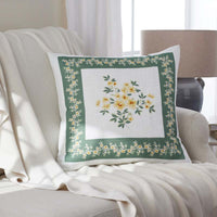 Suhana Decorative Square Pillow Cover - Green, 20 in. x 20 in.,Green
