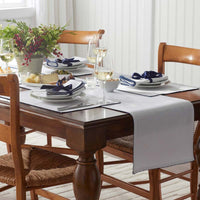 Pom Fringe Table Runner - Blue, 16 in. x 108 in.,Blue