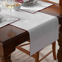 Pom Fringe Table Runner - Red, 16 in. x 90 in.,Red