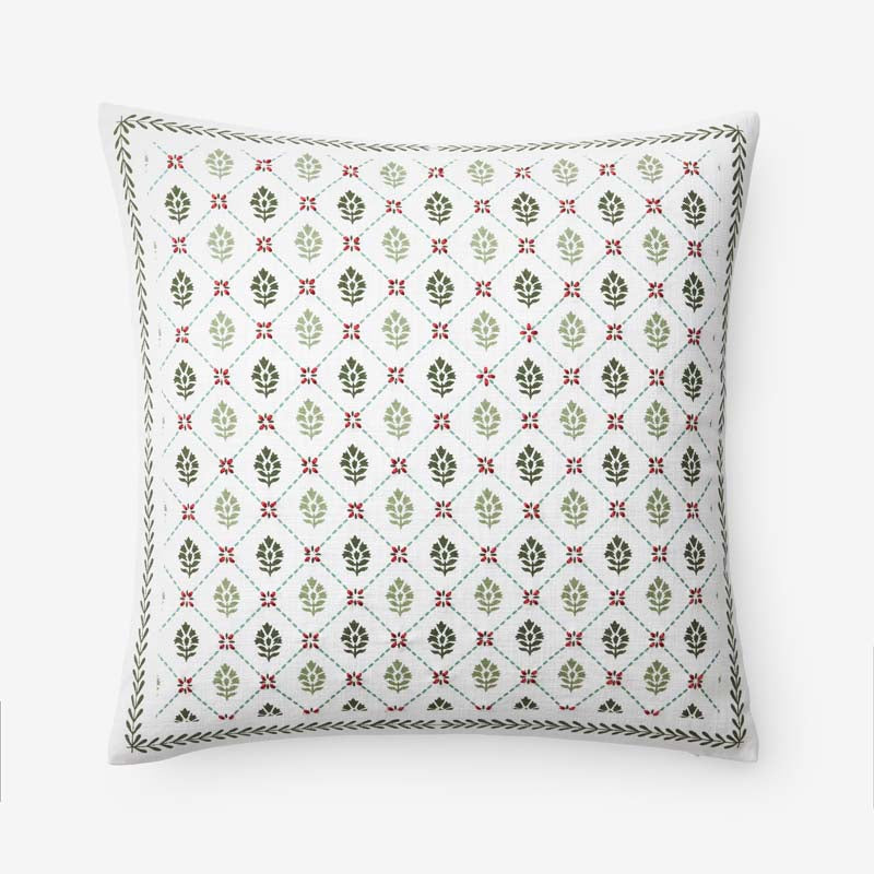 Artisan Chic Decorative Square Pillow Cover - Green, 20 in. x 20 in.,Green