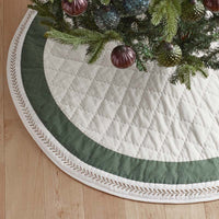 Artisan Chic Tree Skirt - Dark Green,Dark Green