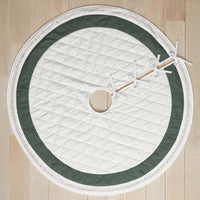 Artisan Chic Tree Skirt - Dark Green,Dark Green