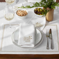 Metallic Napkins, Set of 4 - Bells,Bells