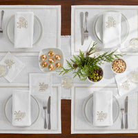 Metallic Napkins, Set of 4 - Bells,Bells