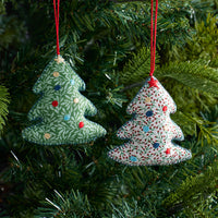Holiday Chic Reversible Ornaments, Set of 2 - Trees,Trees