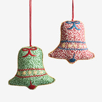 Holiday Chic Reversible Ornaments, Set of 2 - Bells,Bells