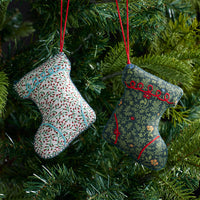 Holiday Chic Reversible Ornaments, Set of 2 - Stockings,Stockings