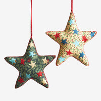 Holiday Chic Reversible Ornaments, Set of 2 - Stars,Stars