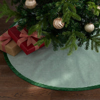 Stripe Dot Reversible Tree Skirt - Green,Green
