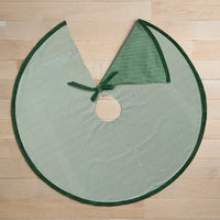 Stripe Dot Reversible Tree Skirt - Green,Green