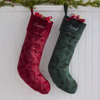 Velvet Stocking - Red,Red
