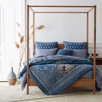 Chunky Cable Knit Decorative Pillow Cover - Denim Blue,Denim Blue