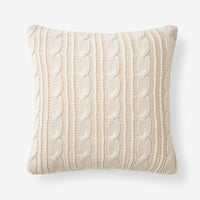 Chunky Cable Knit Decorative Pillow Cover - Natural,Natural
