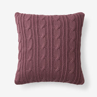 Chunky Cable Knit Decorative Pillow Cover - Rose,Rose