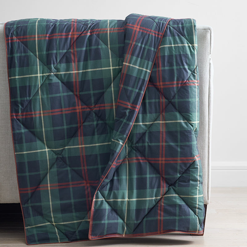 LoftAIRE™ Holiday Throw - Pine Plaid,Pine Plaid