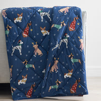 LoftAIRE™ Holiday Throw - Happy Pups,Happy Pups