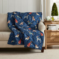LoftAIRE™ Holiday Throw - Happy Pups,Happy Pups