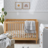 Stripe Knit Baby Blanket - Gray,Gray