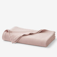 Garter Stitch Blanket - Pink Blush, Twin/Twin XL,Pink Blush