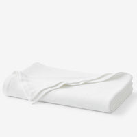 Garter Stitch Blanket - White, Twin/Twin XL,White