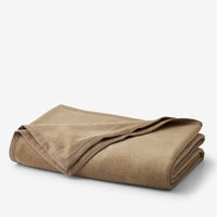 Cotton/Acrylic Fleece Blanket - Taupe, Full/Queen,Taupe