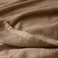 Cotton/Acrylic Fleece Blanket - Taupe, Full/Queen,Taupe