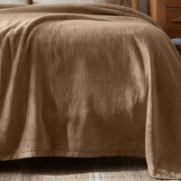 Cotton/Acrylic Fleece Blanket - Taupe, Full/Queen,Taupe