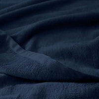 Cotton/Acrylic Fleece Blanket - Navy, Full/Queen,Navy