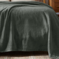 Cotton/Acrylic Fleece Blanket - Olive, Full/Queen,Olive