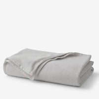 Cotton/Acrylic Fleece Blanket - Silver, Full/Queen,Silver
