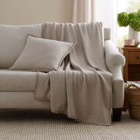 Belmira Decorative Square Pillow Cover - Taupe, 20 in. x 20 in.,Taupe