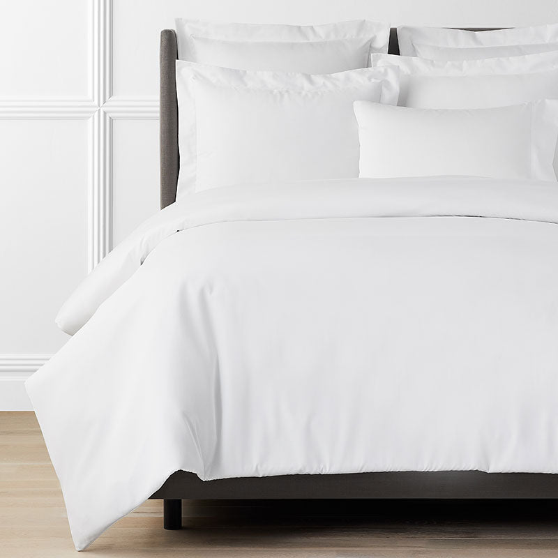 Premium Smooth Supima® Cotton Wrinkle-Free Sateen Duvet Cover - White, Full/Queen,White