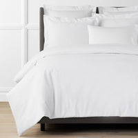 Premium Smooth Supima® Cotton Wrinkle-Free Sateen Duvet Cover - White, Full/Queen,White