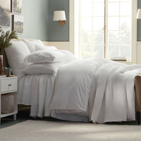 Premium Smooth Supima® Cotton Wrinkle-Free Sateen Duvet Cover - White, Full/Queen,White