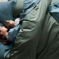 Premium Smooth Supima® Cotton Wrinkle-Free Sateen Duvet Cover - Ocean Blue, Full,Ocean Blue
