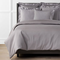 Premium Smooth Supima® Cotton Wrinkle-Free Sateen Duvet Cover - Silver, Twin/Twin XL,Silver