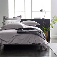 Premium Smooth Supima® Cotton Wrinkle-Free Sateen Duvet Cover - Silver, Twin/Twin XL,Silver