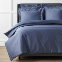 Premium Smooth Supima® Cotton Wrinkle-Free Sateen Duvet Cover - Blue Dusk, Twin/Twin XL,Blue Dusk