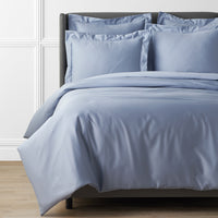 Premium Smooth Supima® Cotton Wrinkle-Free Sateen Duvet Cover - Blue Shadow, Twin/Twin XL,Blue Shadow