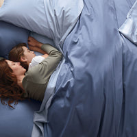 Premium Smooth Supima® Cotton Wrinkle-Free Sateen Duvet Cover - Blue Shadow, Twin/Twin XL,Blue Shadow