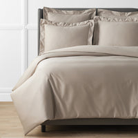 Premium Smooth Supima® Cotton Wrinkle-Free Sateen Duvet Cover - Light Birch, Twin/Twin XL,Light Birch