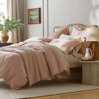 Premium Smooth Supima® Cotton Wrinkle-Free Sateen Duvet Cover - Rose, Twin/Twin XL,Rose