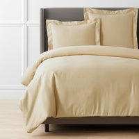 Premium Smooth Supima® Cotton Wrinkle-Free Sateen Duvet Cover - Yellow, Twin/Twin XL,Yellow