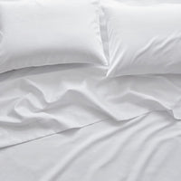 Premium Smooth Supima® Cotton Wrinkle-Free Sateen Flat Bed Sheet - White, Twin/Twin XL,White