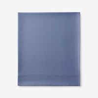 Premium Smooth Supima® Cotton Wrinkle-Free Sateen Flat Bed Sheet - Blue Dusk, Deep Pocket Queen,Blue Dusk