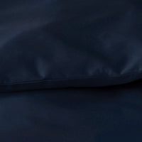 Premium Smooth Supima® Cotton Wrinkle-Free Sateen Flat Bed Sheet - Navy, Deep Pocket Queen,Navy