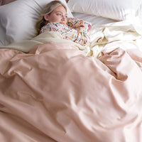 Premium Smooth Supima® Cotton Wrinkle-Free Sateen Flat Bed Sheet - Rose, Deep Pocket Queen,Rose